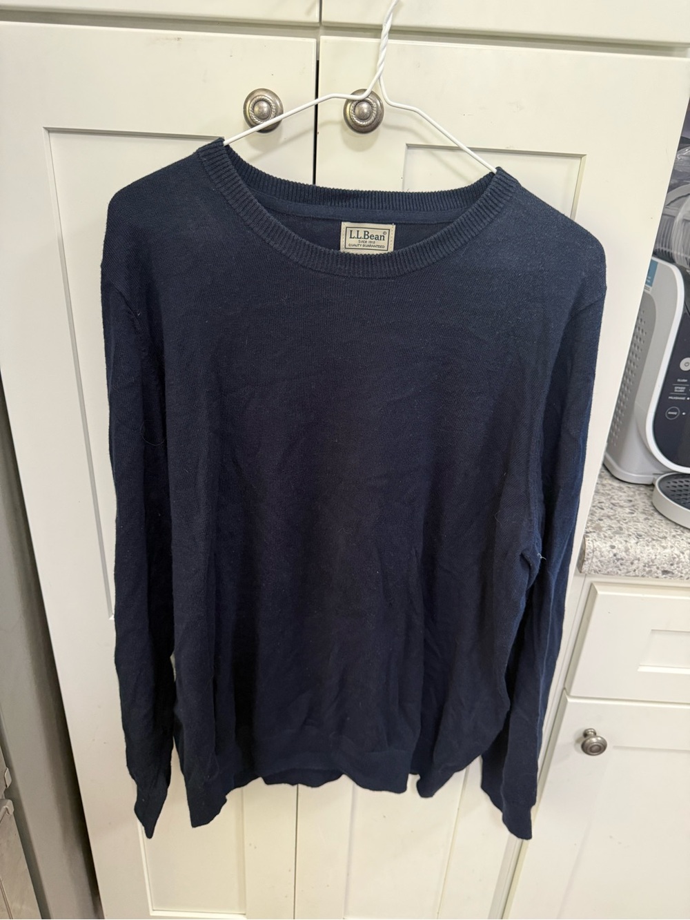 L.L. Bean Men's Dark Navy Crewneck Sweater